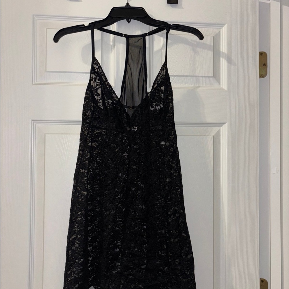 Linea Donatella Black Lace Chemise